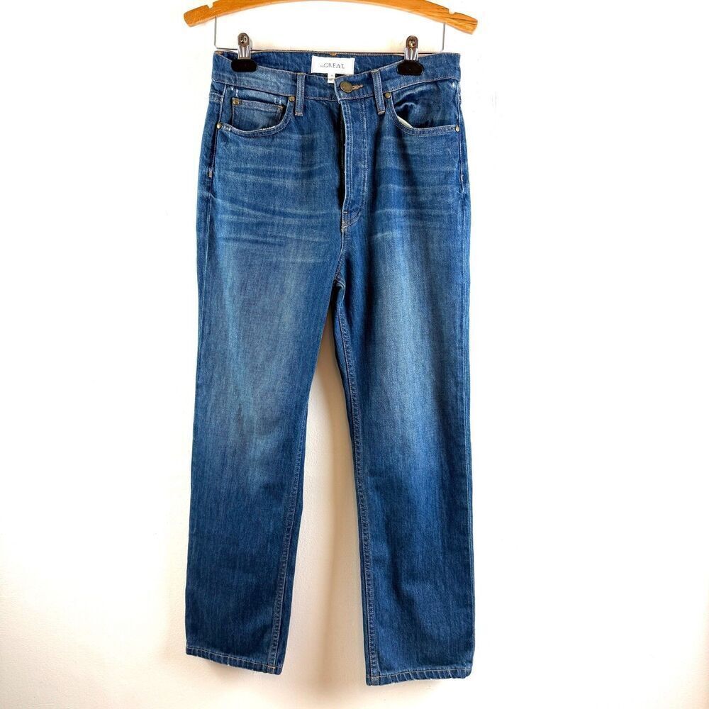 The Great Jeans Size 26 Womens Straight A Medium Wash Straight Leg Mom Jean USA